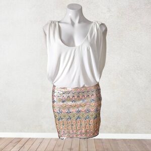 Sequin Hearts Multicolor Sequin Dress  Medium